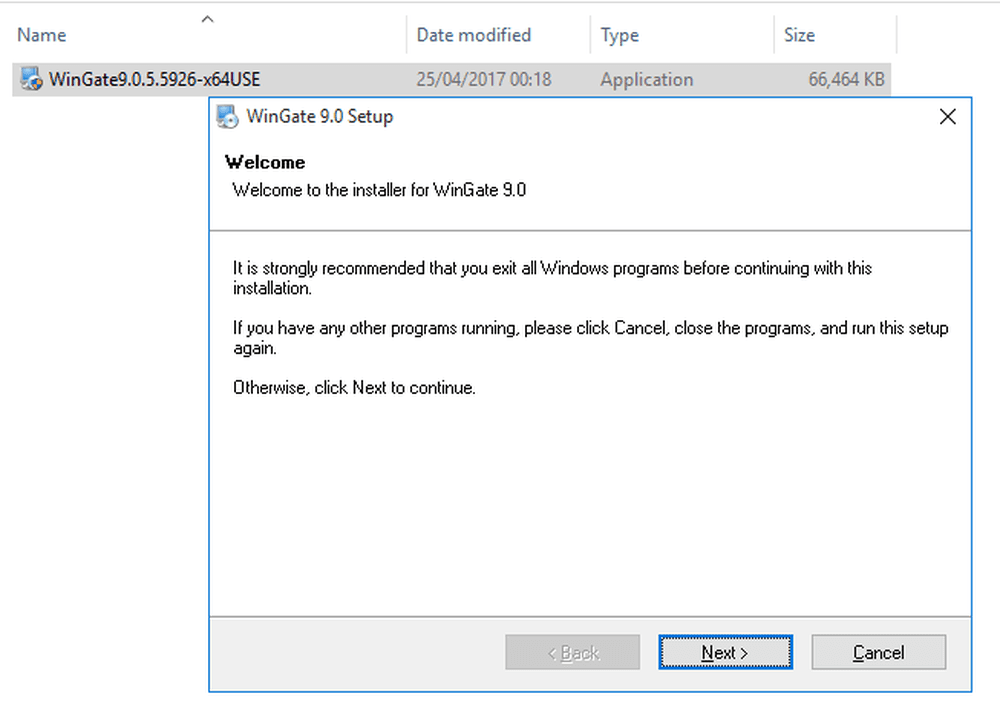 How to setup a proxy server with WinGate on Windows 10