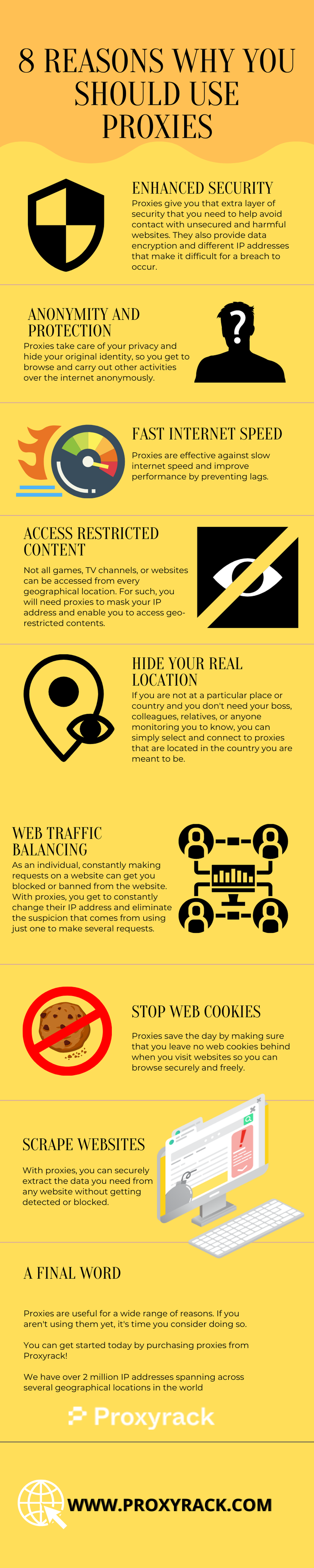 8 Reasons Why You Should Use Proxies Infographics